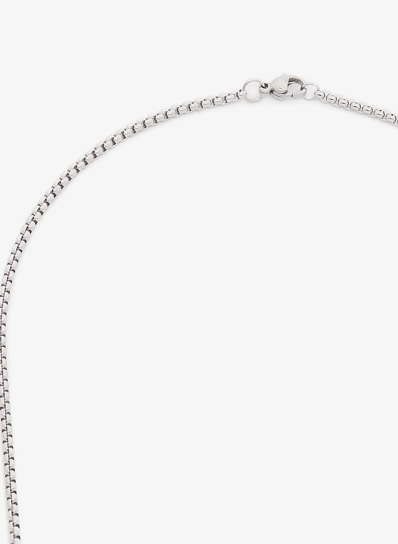 Seventy Five  Geometric Interlocking Triangle Square Pendant Necklace for Men | Best Price UAE